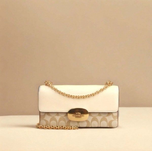 Coach Eliza Premium Crossbody Sling Bag With OG Magnetic Gift Box & Dust Bag (White - 918) - Image 2