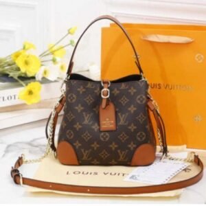 Louis Vuittion Bucket Bag With 
 Box DustBag Sling ChainBelt Bill