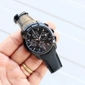 TISSOT 1853 PRIMIUM QUALITY FULL BLACK LEATHER WATCH'