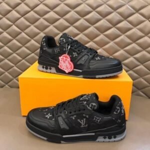 Branded Trainer Sneakers Black Premium