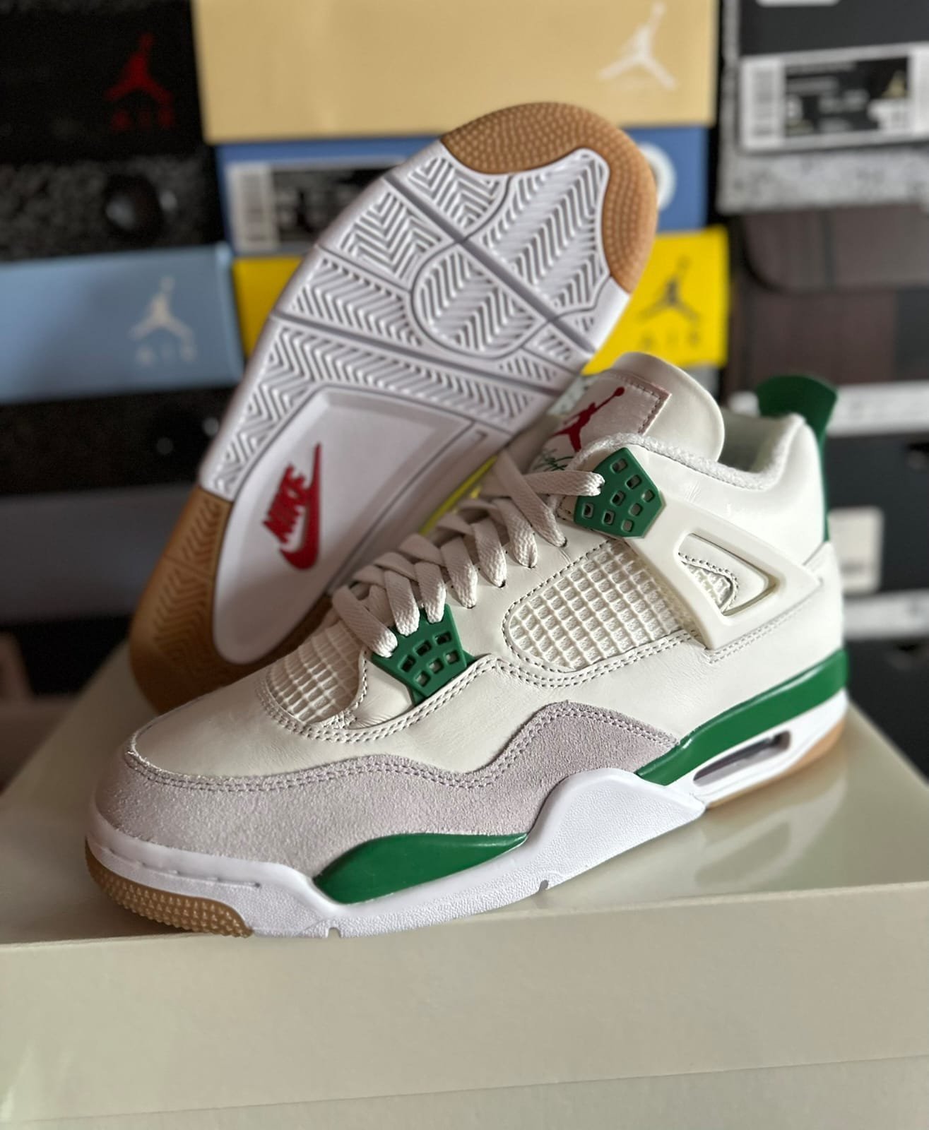 Branded SB Pine Green Shoes For Men's Semi UA Quality - Image 4
