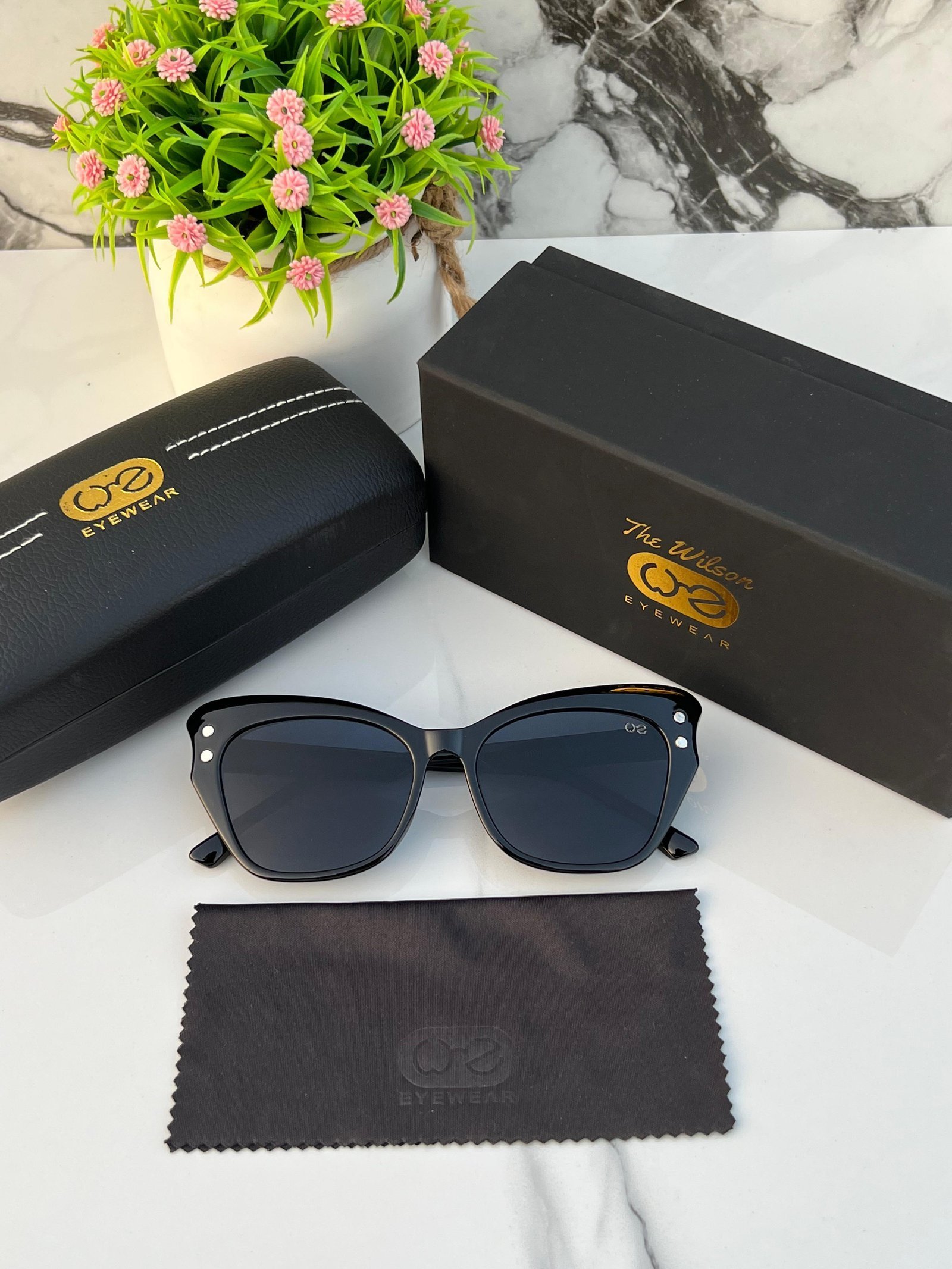 Branded The Wlson Cateye Full Black Sunglasses - Image 2