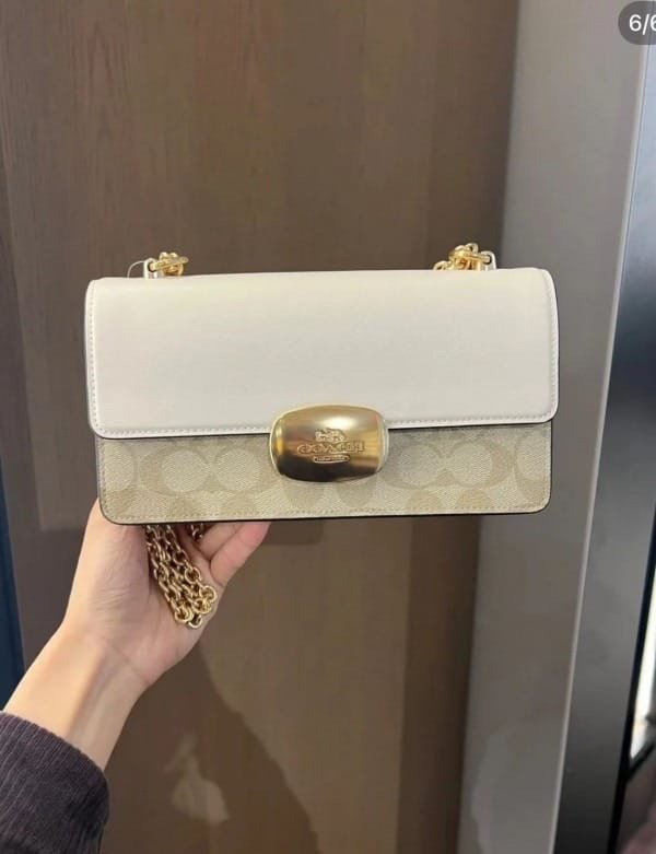 Coach Eliza Premium Crossbody Sling Bag With OG Magnetic Gift Box & Dust Bag (White - 918) - Image 3
