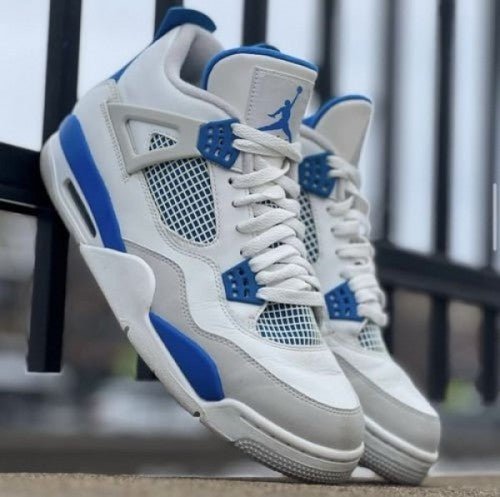 Branded AIR Retro 4 Military Blue - Image 4