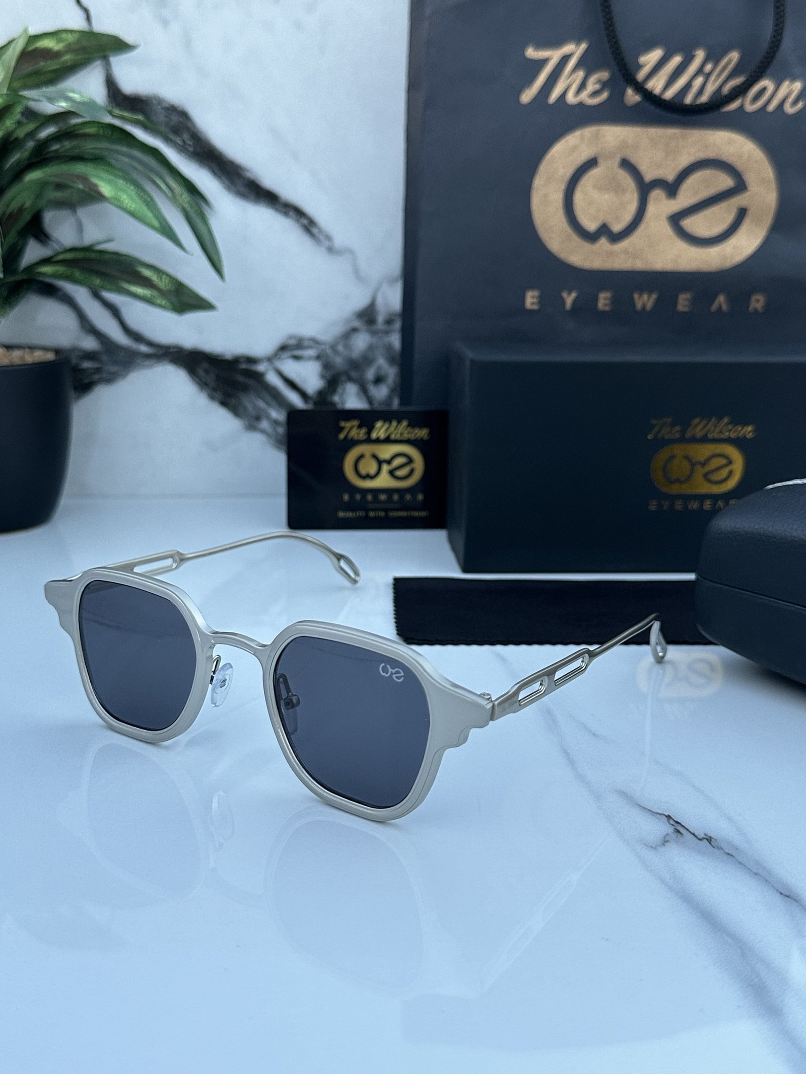 Branded WLSON 2381 silver black Sunglasses