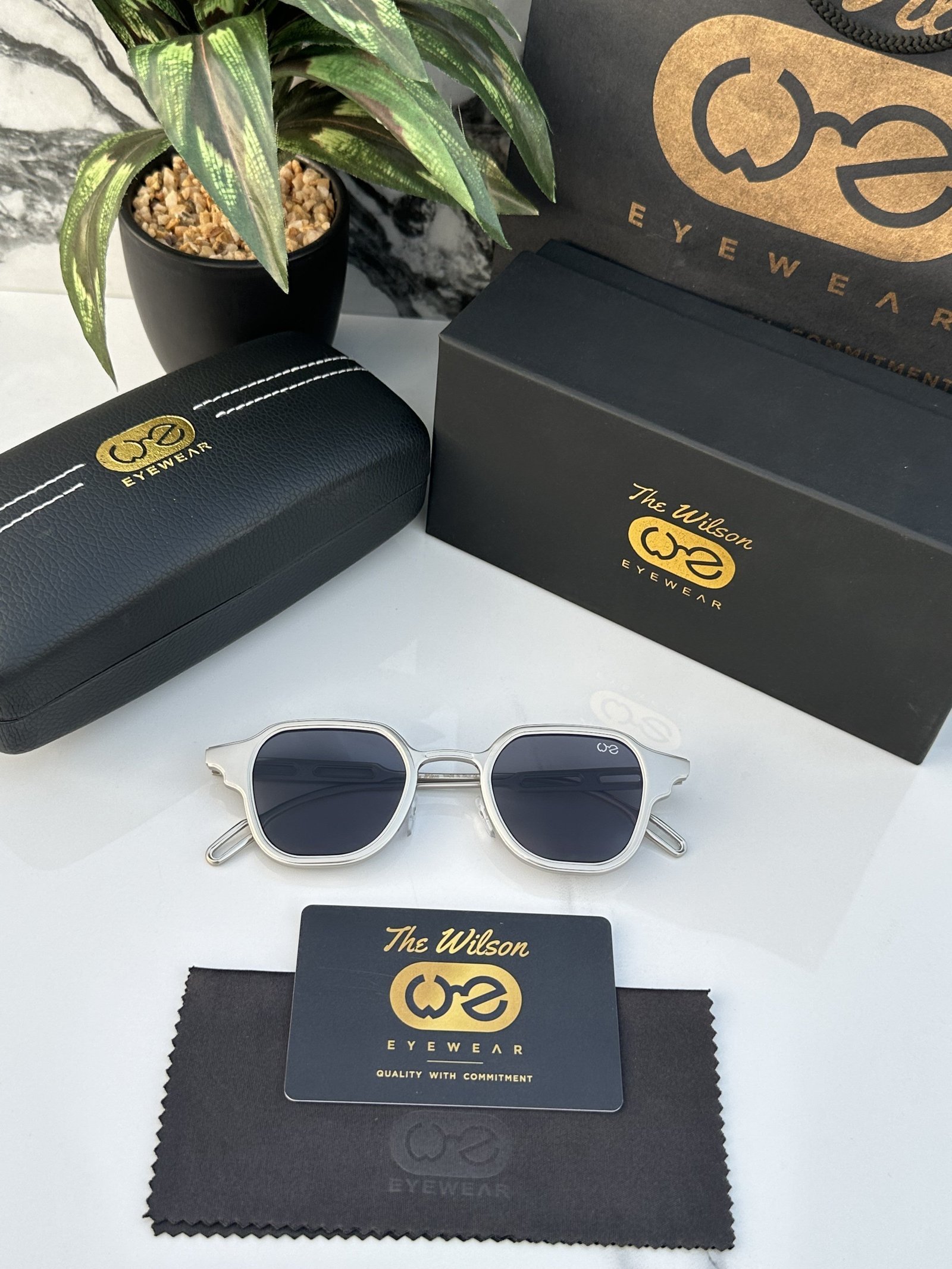 Branded WLSON 2381 silver black Sunglasses - Image 3