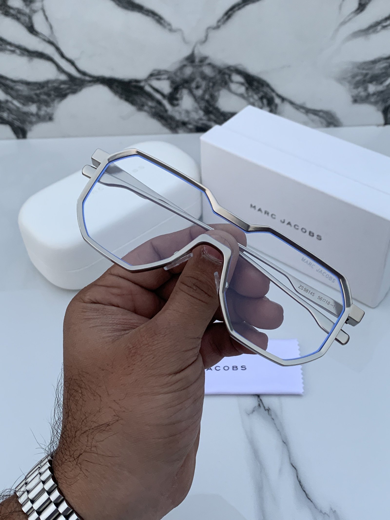 Branded Sunglasses MJ 98145 silver plano