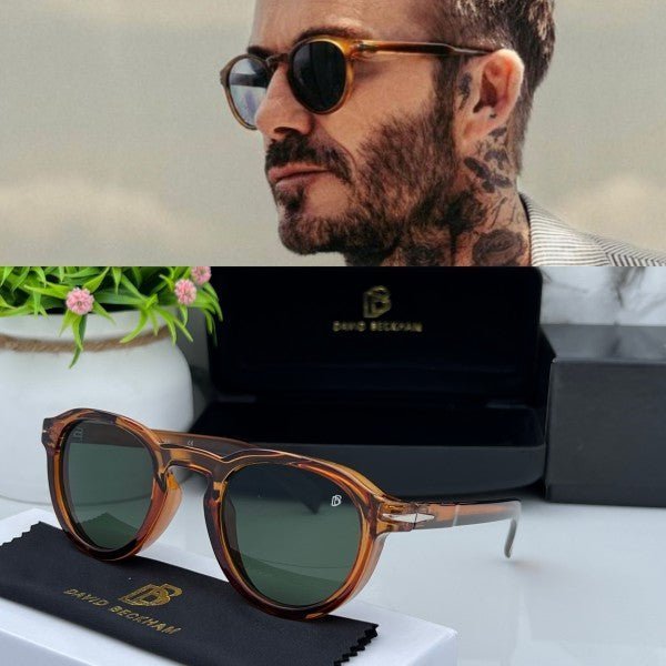 Branded Sunglasses round brown green - Image 5