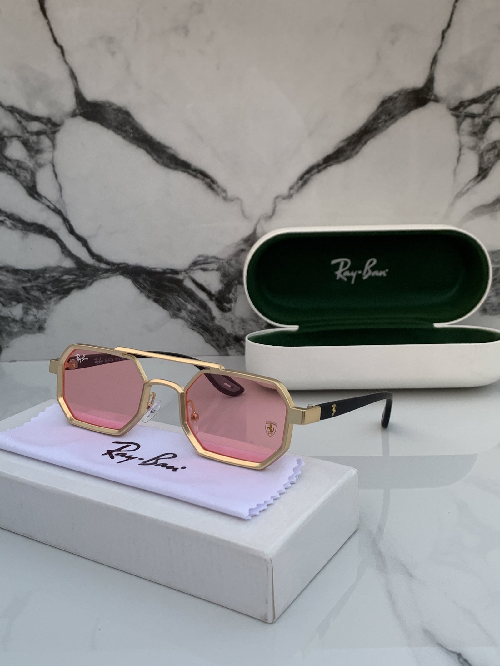 Branded Sunglasses RB 05 gold pink - Image 4