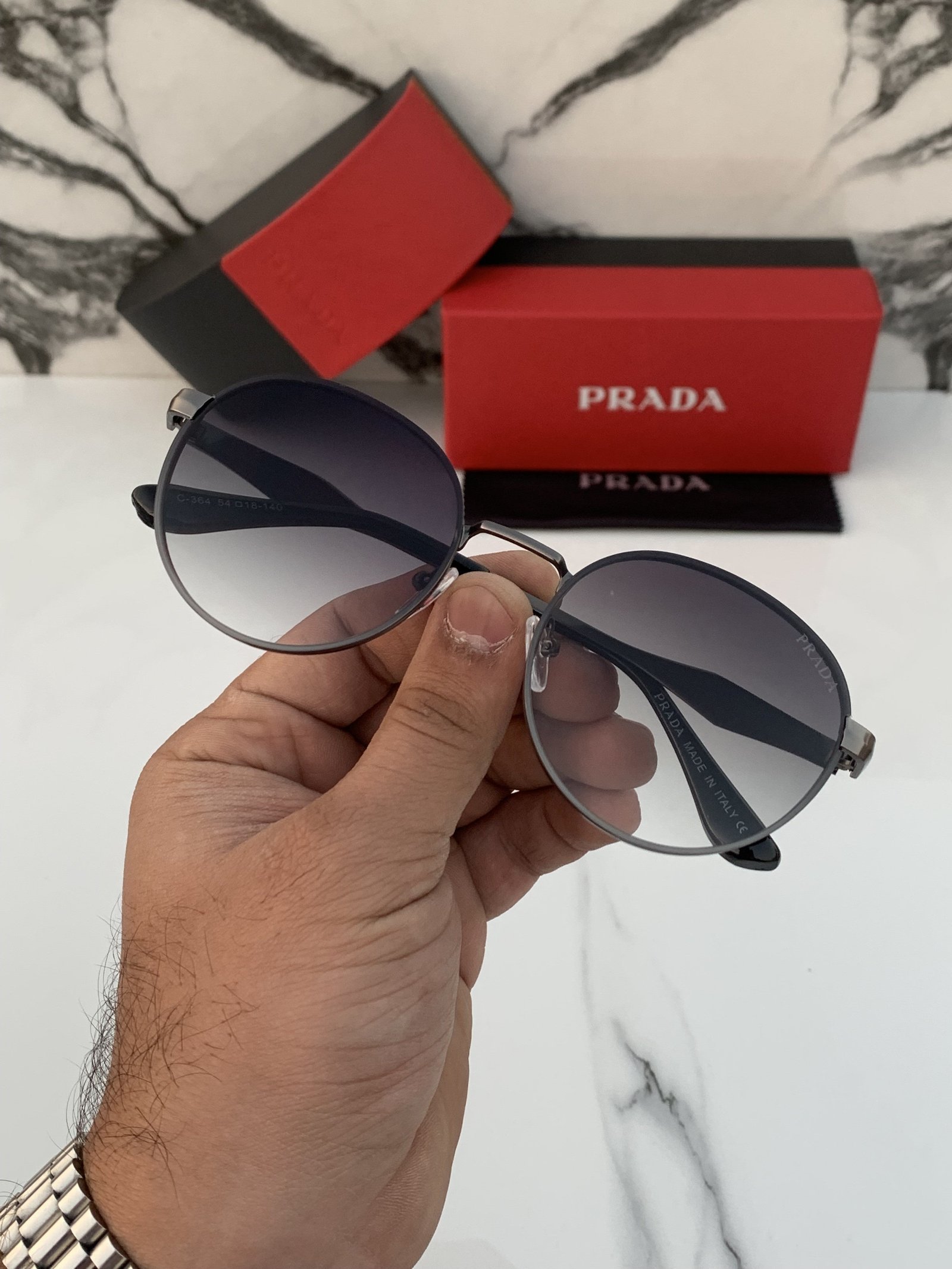 Branded PDA Sunglasses 364_black_shaded - Image 3