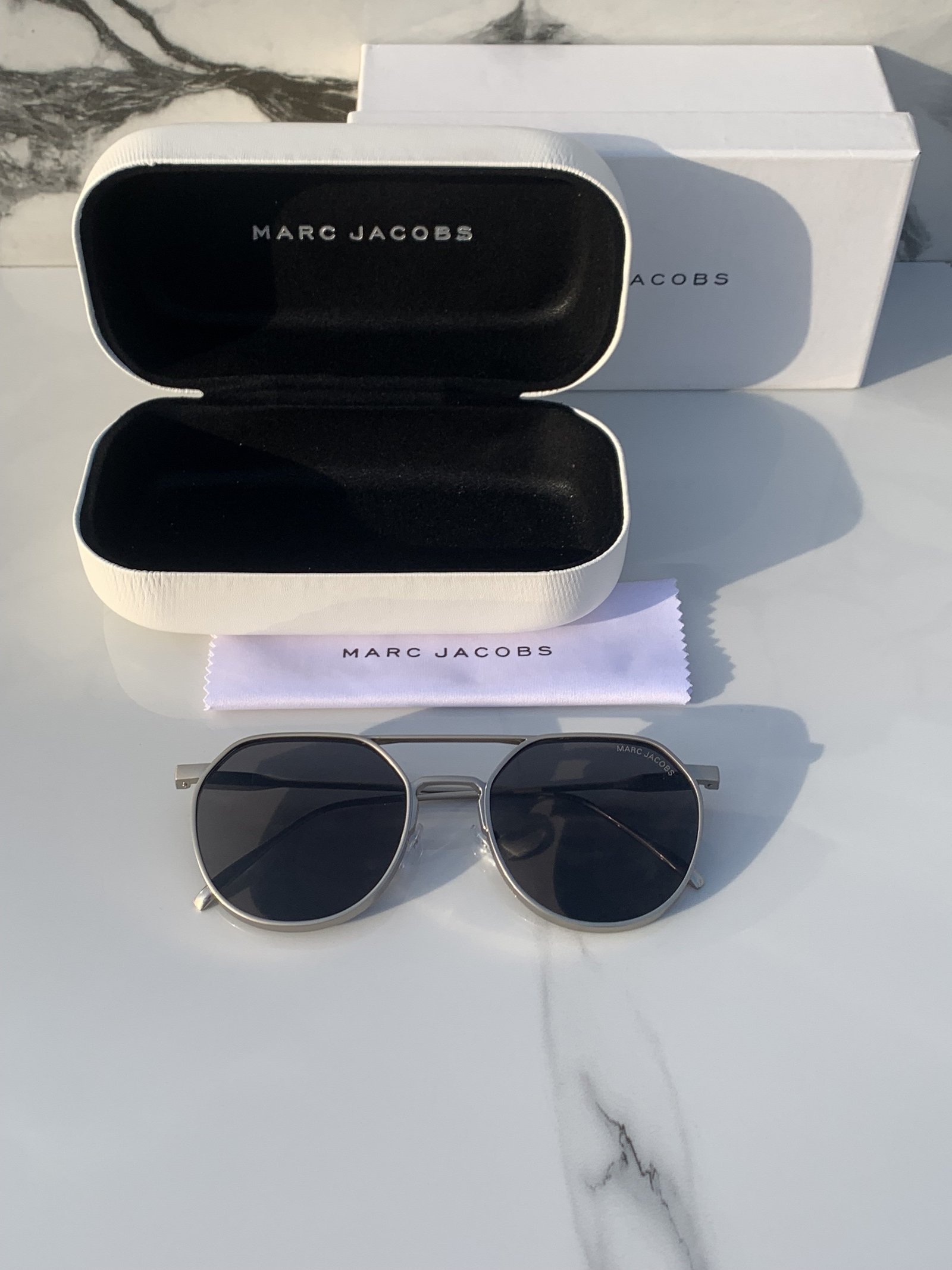Branded MJ Silver Grey Sunglasses - Image 5