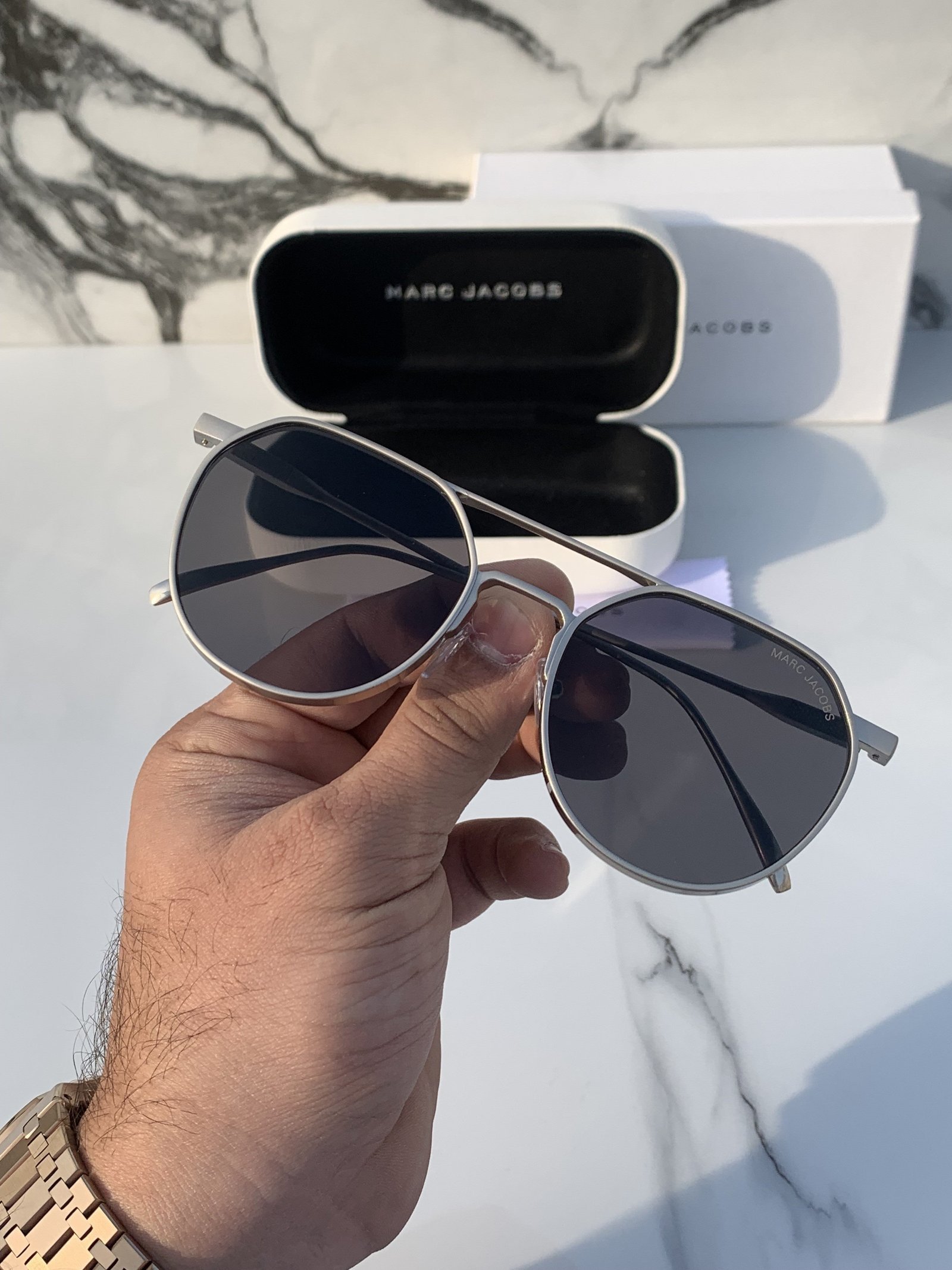 Branded MJ Silver Grey Sunglasses