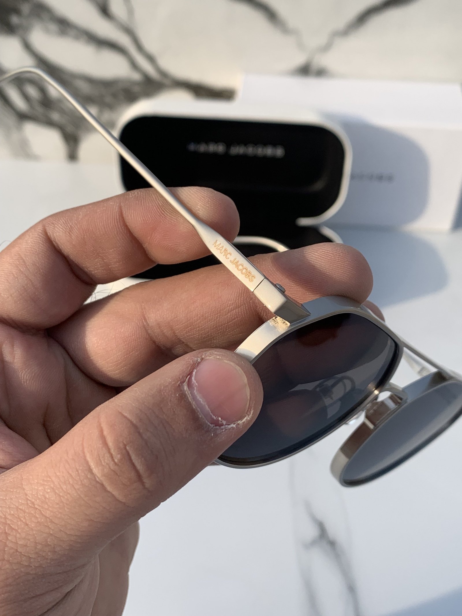 Branded MJ Silver Grey Sunglasses - Image 3