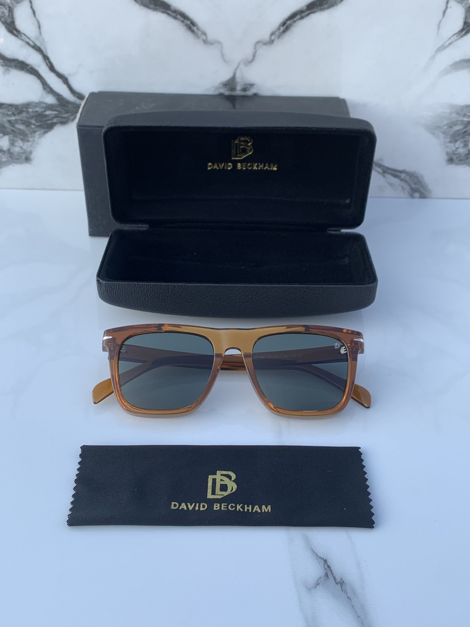 Branded DB Brown Sunglasses Grey - Image 3