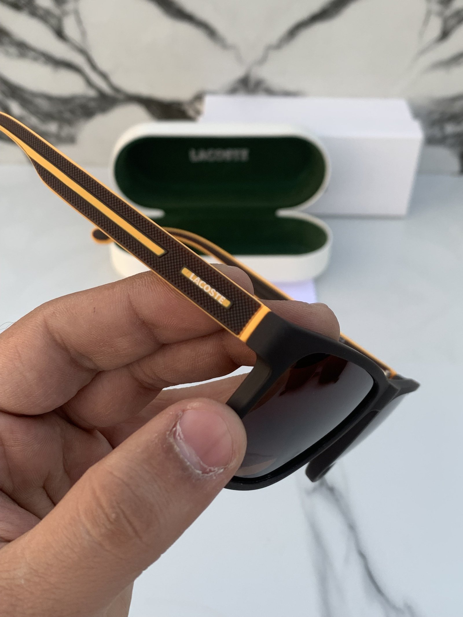 Branded LCOSTE Sunglasses Brown - Image 3