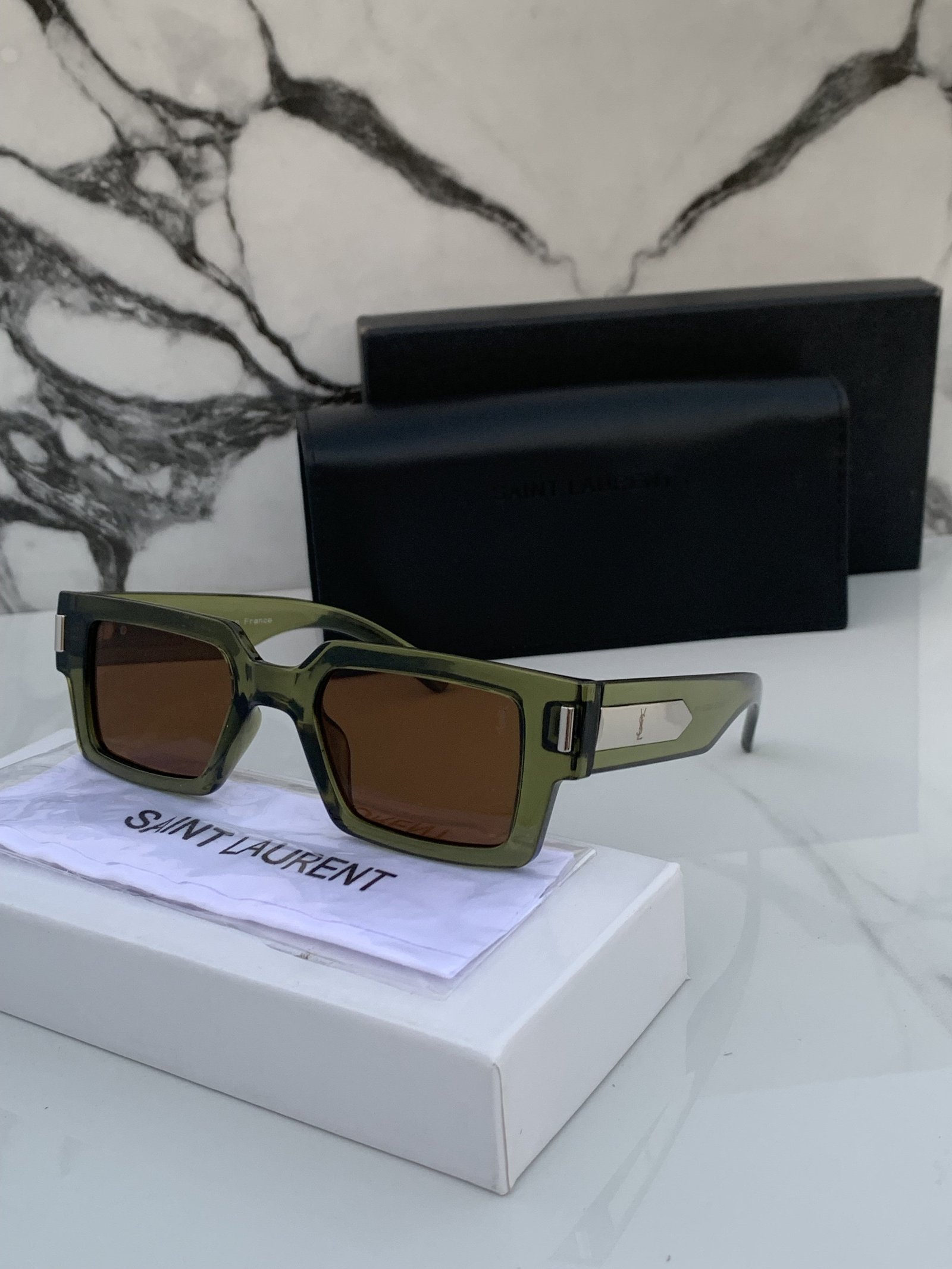 Branded Ys sant laurent green Sunglasses