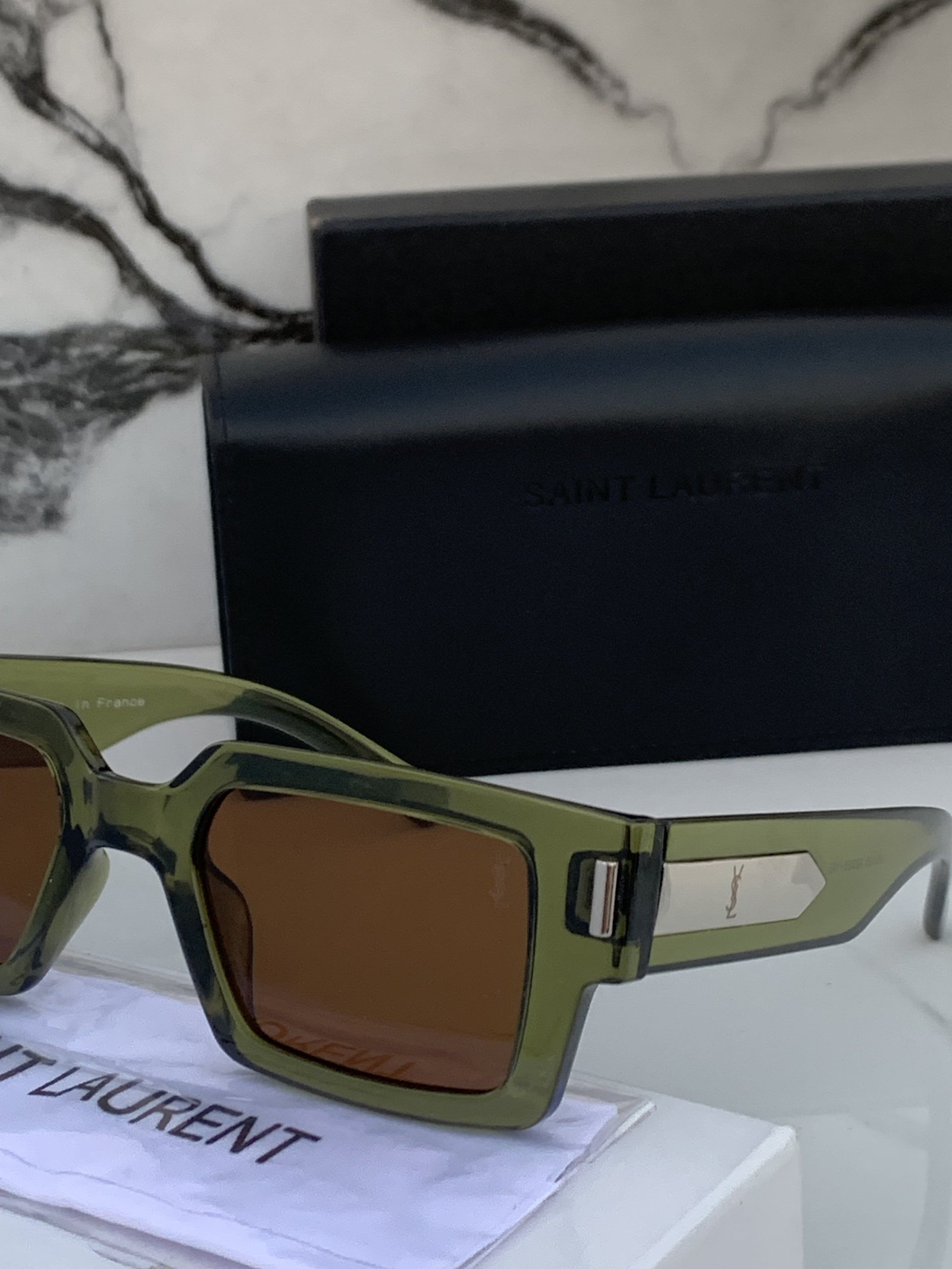 Branded Ys sant laurent green Sunglasses - Image 5
