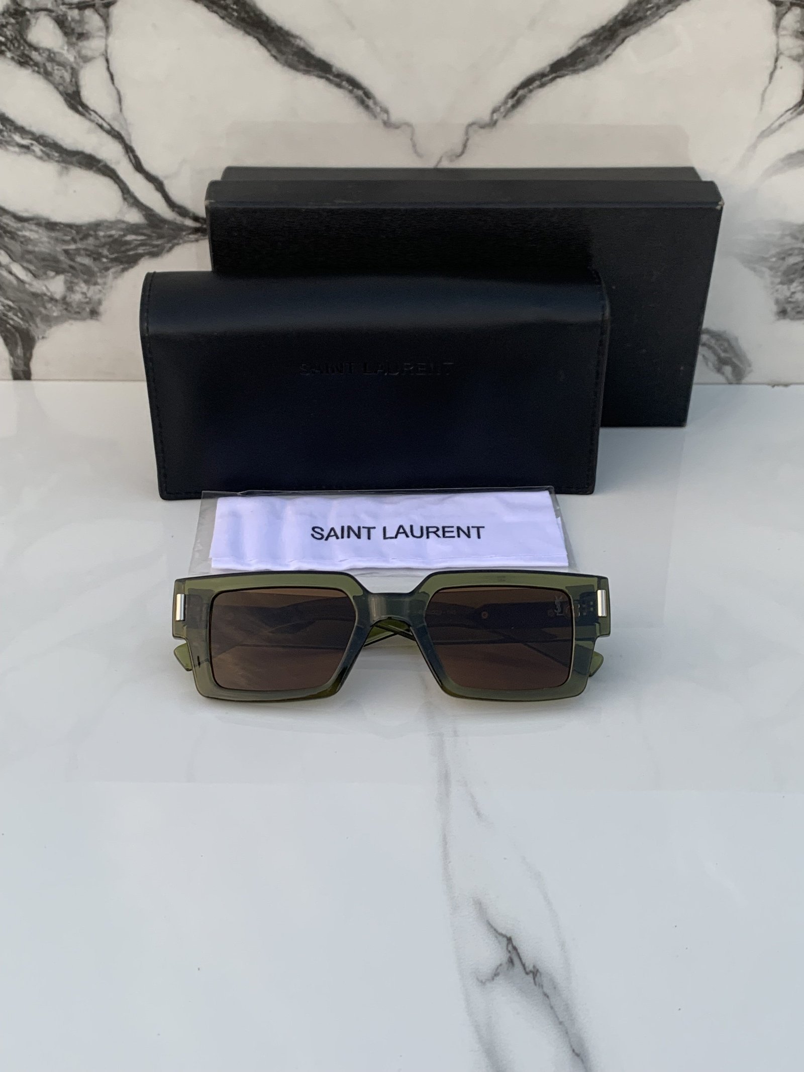 Branded Ys sant laurent green Sunglasses - Image 4