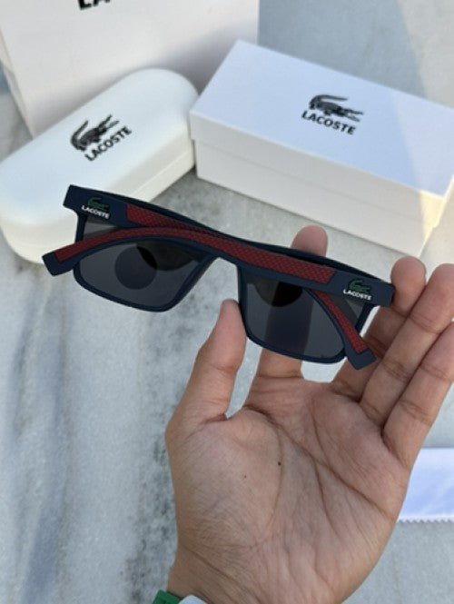 Branded Lcoste Matt Blue Sunglasses FT - Image 3