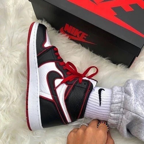 Branded Air Retro 1 High Bloodline Red Black Semi UA - Image 4