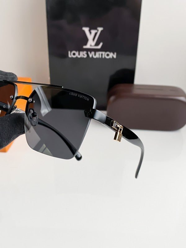 Branded Lv Gold Black Sunglasses Bt