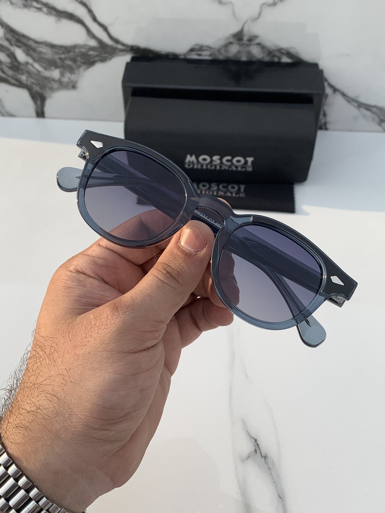 Branded Msct Blue Grey Sunglasses AD - Image 6
