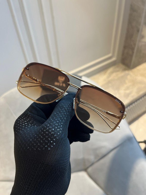 Branded Dta Gold Brown Sunglasses EW - Image 3