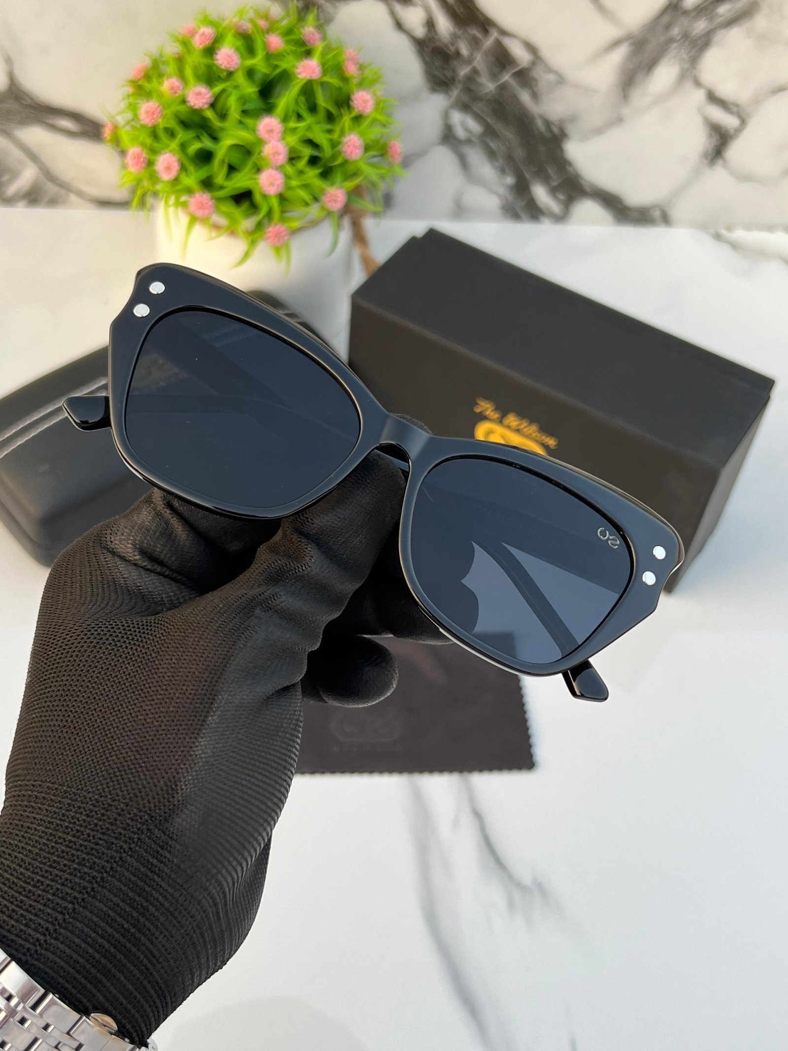 Branded The Wlson Cateye Full Black Sunglasses