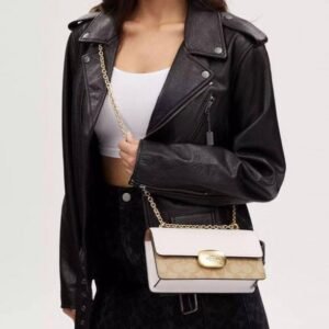 Coach Eliza Premium Crossbody Sling Bag With OG Magnetic Gift Box & Dust Bag (White - 918)