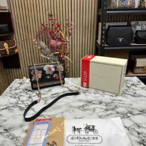 COACH KLARE FLORAL SIGNATURE CROSSBODY BAG WITH OG MAGNETIC BOX