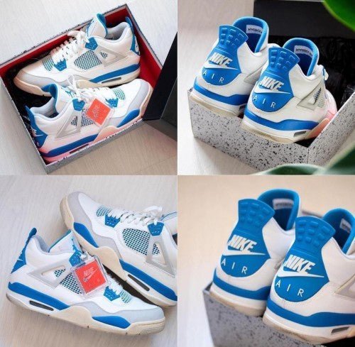 Branded AIR Retro 4 Military Blue - Image 3