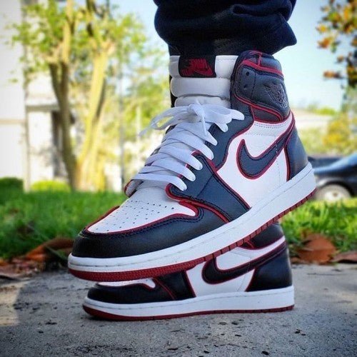 Branded Air Retro 1 High Bloodline Red Black Semi UA - Image 3