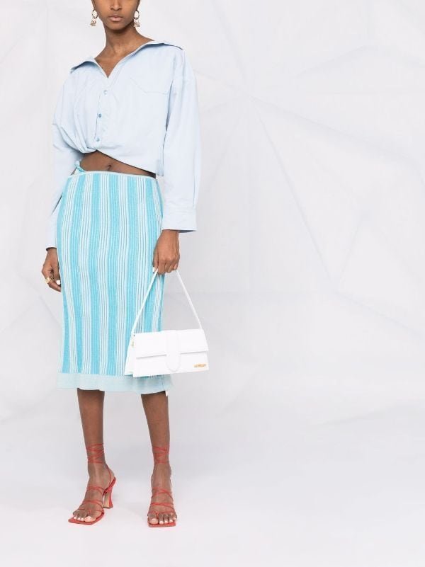 Jacquemus Leather LE Bambino Long Blue With Sling Strap OG Box & Dust Bag (6828-1 Blue) π π - Image 2