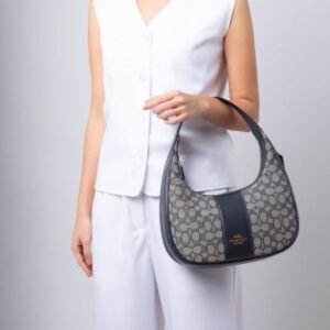 Coach Carmen Shoulder Bag Blue Cloth With OG Box Dust Bag-6812-12_Blue_Cloth(LB)