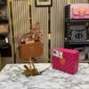 TOR Y BURCH BRITTEN HANDBAG CROCODILE PRINT WITH OG BOX AND DUST BAG AND SLING (BROWN) (S2)(MT)