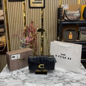 Coach Tabby Quilted Craftsmanship With Box And Dust Bag Including CarryBag(Black)