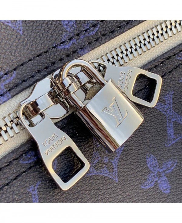 Louis Vuitton LV M58979 Keepall Bandoulire Somewhere Somehow Premium Monogram Unisex Duffle Bag With Dust Bag & Accessories (Orchid - 682) - Image 5