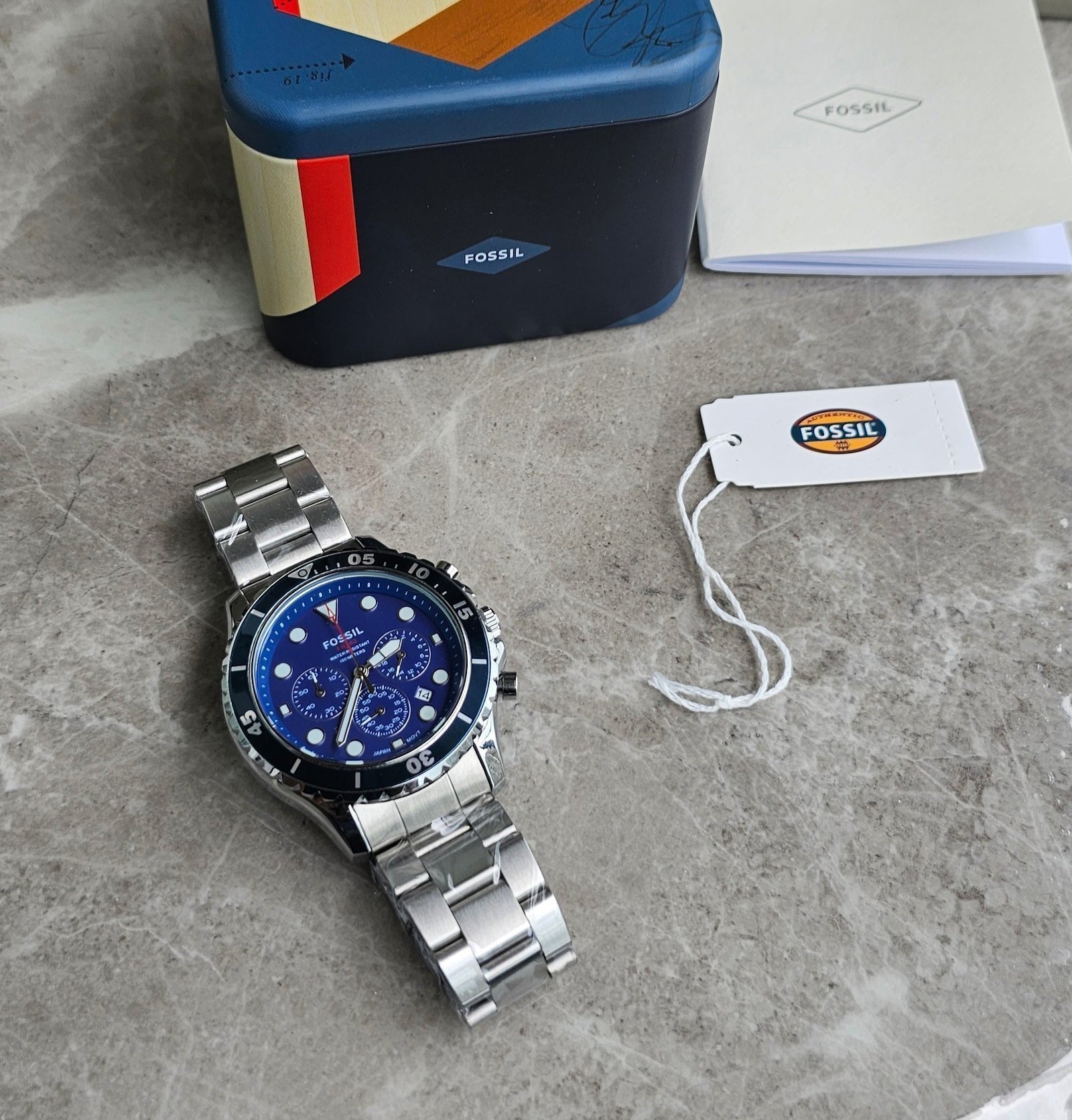 Fossil Fb 03 silver Blue Metal Watch - Image 2