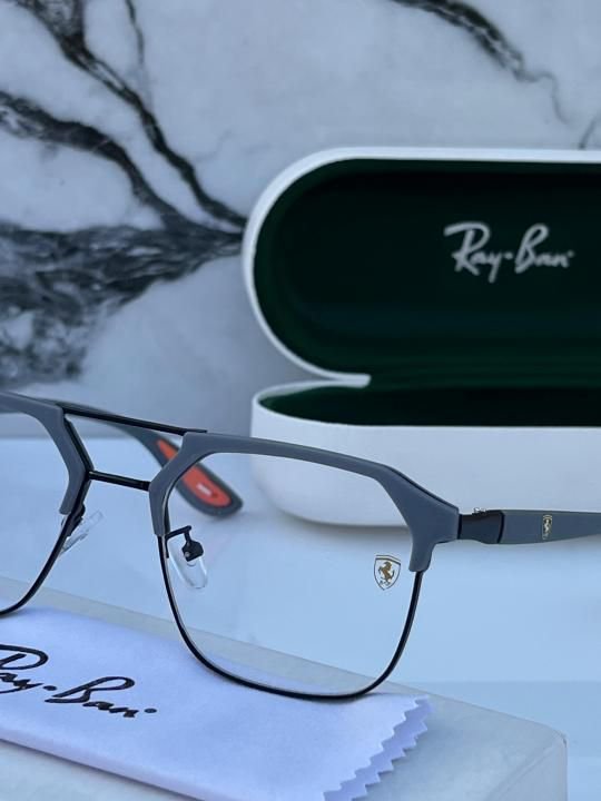 Ray-Ban Metal Square Eyeglasses β Model No. 04 | Matte Grey Frame - Image 5