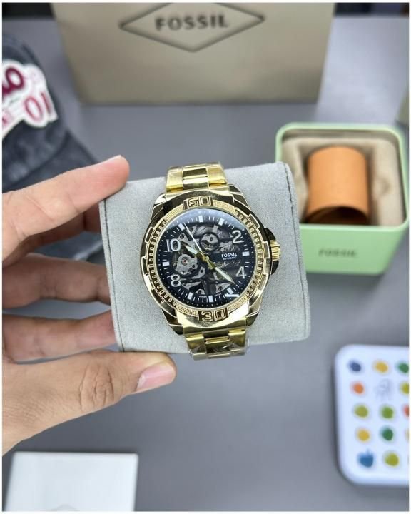 Fossil Automatic Skeleton Watch β Gold Stainless Steel Bracelet - Image 4