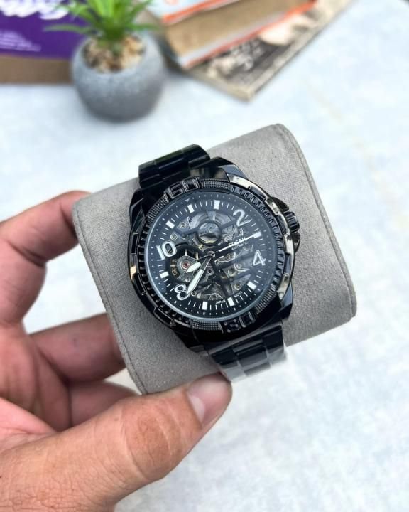 Fossil Automatic Skeleton Watch β Black Stainless Steel Bracelet - Image 2
