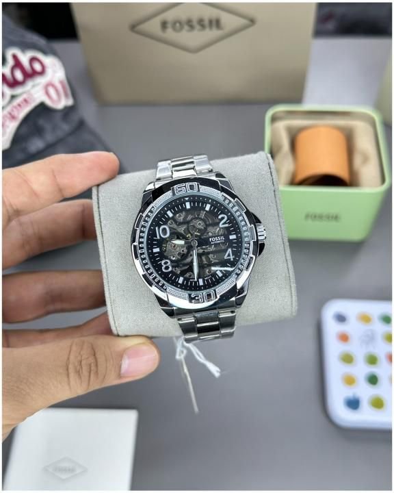 Fossil Automatic Skeleton Watch β Silver Stainless Steel Bracelet