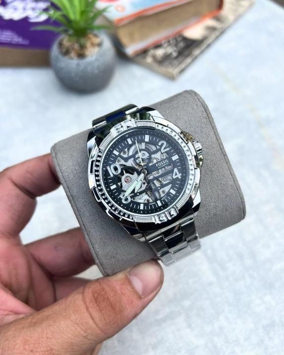 Fossil Automatic Skeleton Watch β Silver Stainless Steel Bracelet - Image 2