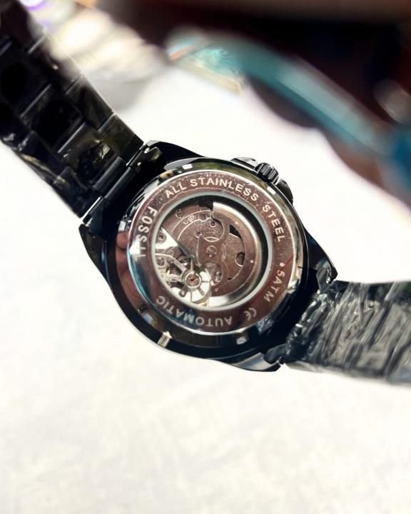 Fossil Automatic Skeleton Watch β Black Stainless Steel Bracelet - Image 3